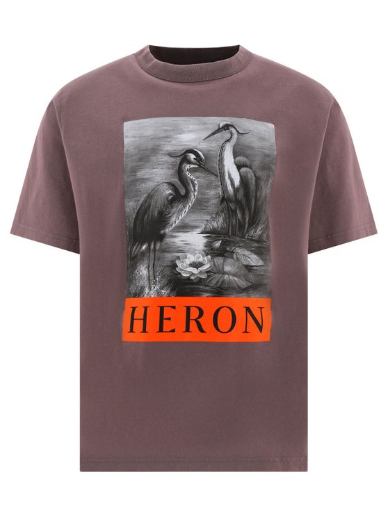 Heron Preston Heron-Print Cotton T-Shirt